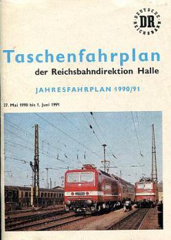 Taschenfahrplan RBD Halle 1990 / 1991