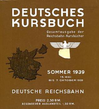 Kursbuch DR 1939  zwei Teile, Reprint