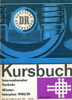 Kursbuch DR Internationaler Verkehr 1980 / 1981