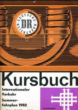 Kursbuch DR Internationaler Verkehr 1982