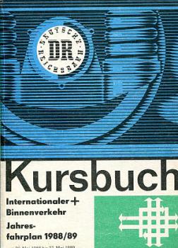 Kursbuch DR internationaler + Binnenverkehr 1988 / 1989