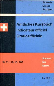 Kursbuch SBB Schweiz 1974