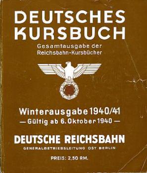 Deutsches Kursbuch 1940 / 1941 Reprint