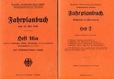 Buchfahrplan Fahrplanbuch Heft 2 und 16a 1930 / 1934 Reprint Ritzau 2000