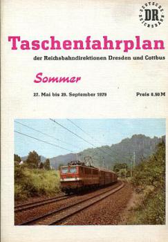 Taschenfahrplan RBD Dresden und Cottbus 1979