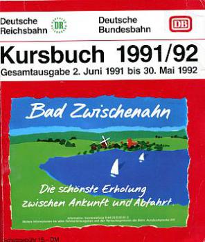 Kursbuch DB 1991 / 1992 DB und DR