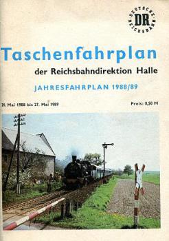 Taschenfahrplan RBD Halle 1988 / 1989