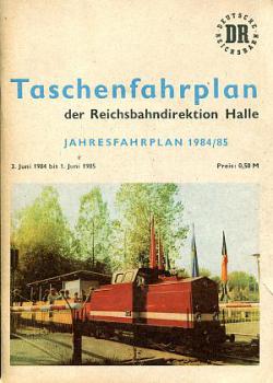 Taschenfahrplan RBD Halle 1984 / 1985