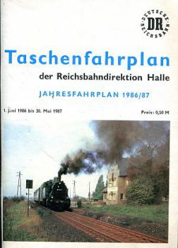 Taschenfahrplan RBD Halle 1986 / 1987