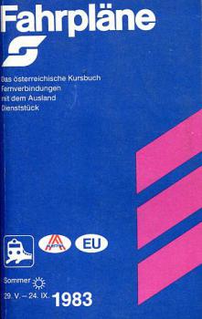 Kursbuch ÖBB Fernverbindungen Ausland 1983