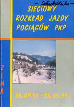 Kursbuch Polen PKP 1993 / 1994