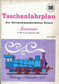 Taschenfahrplan RBD Erfurt 1981