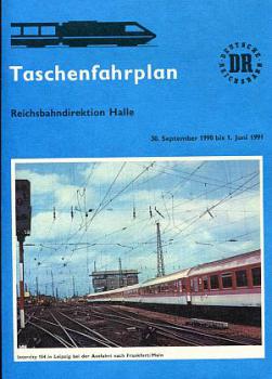 Taschenfahrplan RBD Halle 1990 / 1991