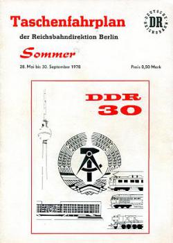 Taschenfahrplan RBD Berlin 1978