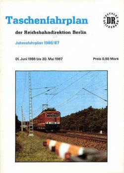 Taschenfahrplan RBD Berlin 1986 / 1987