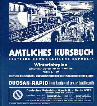 Kursbuch DR 1951 / 1952 Reprint