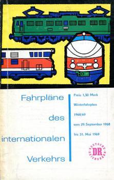 Fahrpläne des internationalen Verkehrs DR 1968 / 1969