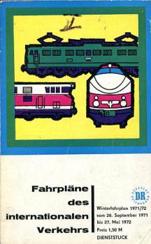 Fahrpläne des internationalen Verkehrs DR 1971 / 1972