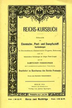 Reichs Kursbuch 1914 Reprint