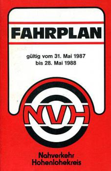 Fahrplan Hohenlohekreis 1987 / 1988