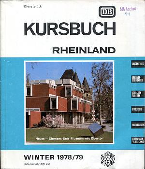 Kursbuch Rheinland 1978 / 1979