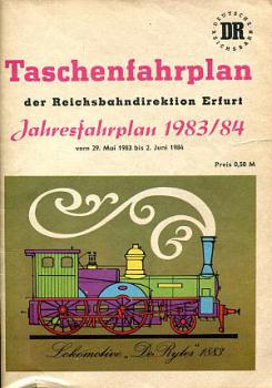 Taschenfahrplan RBD Erfurt 1983 / 1984