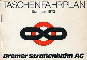 Taschenfahrplan Bremer Straßenbahn 1973