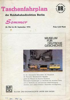 Taschenfahrplan RBD Berlin 1974