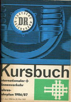 Kursbuch DR internationaler und Binnenverkehr 1986 / 1987