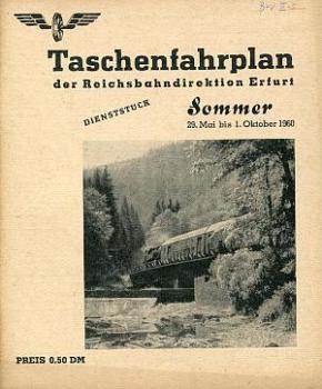 Taschenfahrplan RBD Erfurt 1960