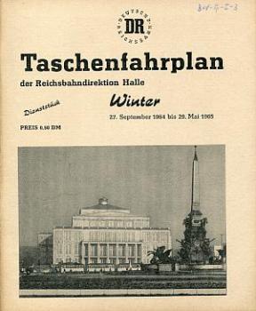 Taschenfahrplan RBD Halle 1964 / 1965