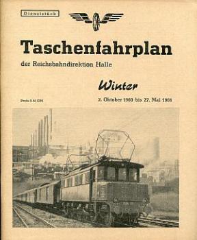 Taschenfahrplan RBD Halle 1960 / 1961