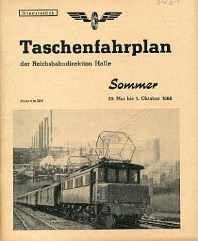 Taschenfahrplan RBD Halle 1960