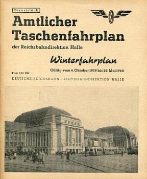 Taschenfahrplan RBD Halle 1959 / 1960