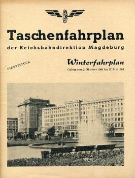 Taschenfahrplan RBD Magdeburg 1960 / 1961