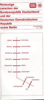 Reisezüge zwischen DR und DB ab 05.01.1990