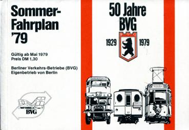 BVG Fahrplan 1979 Berlin