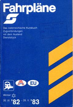 Kursbuch Österreich Auslandsverbindungen 1982 / 1983