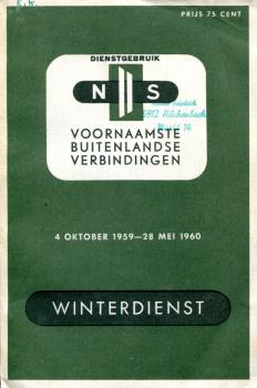 Kursbuch Niederlande 1959 / 1960