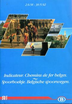 Kursbuch Belgien 1991 / 1992 Jahresfahrplan