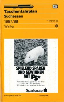 Taschenfahrplan Südhessen 1987 / 1988