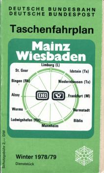 Taschenfahrplan Mainz Wiesbaden 1978 / 1979