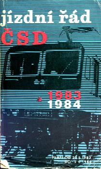 Kursbuch CSD 1983 / 1984 Jizdni Rad