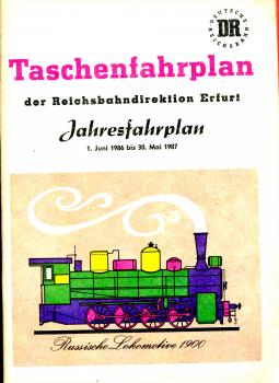 Taschenfahrplan RBD Erfurt 1986 / 1987