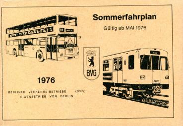 BVG Fahrplan 1976