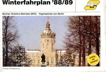 BVG Fahrplan 1988 / 1989