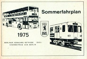 BVG Fahrplan 1975