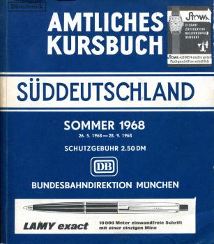 Kursbuch Süddeutschland 1968