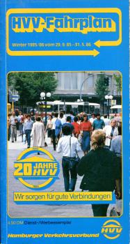 Fahrplan Hamburger Verkehrsverbund HVV 1985 / 1986