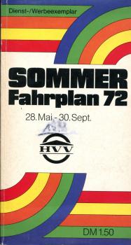 HVV Fahrplan 1972 Hamburg